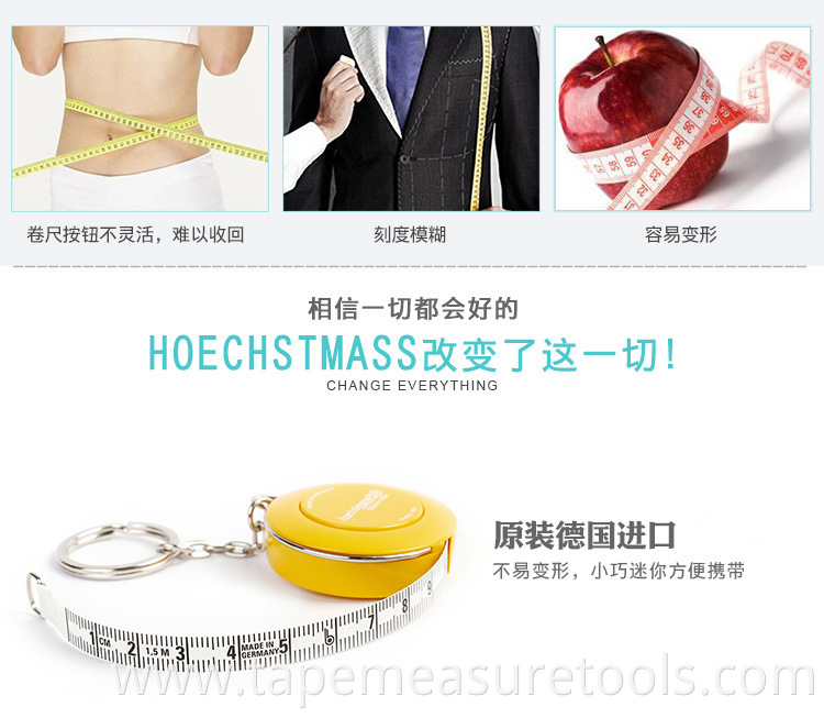 Mini portable tailoring small tape measure measuring waist circumference soft ruler cute home fitness tape measure